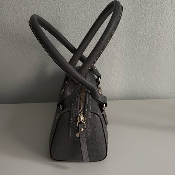 Kate Spade Grey Leather Barrel Handbag - Picture 6 of 12